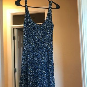 Blue flower summer dress